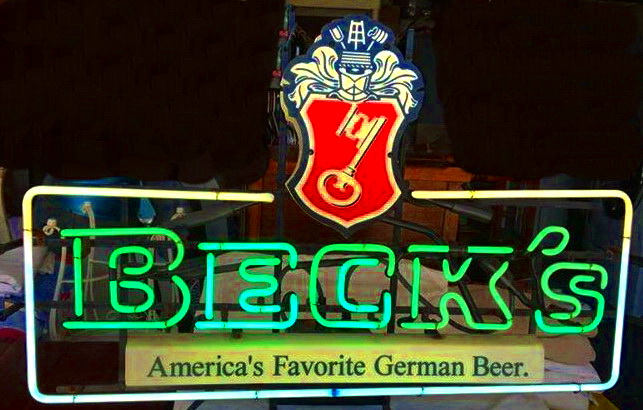 Becks Americas German Beer Neon Sign